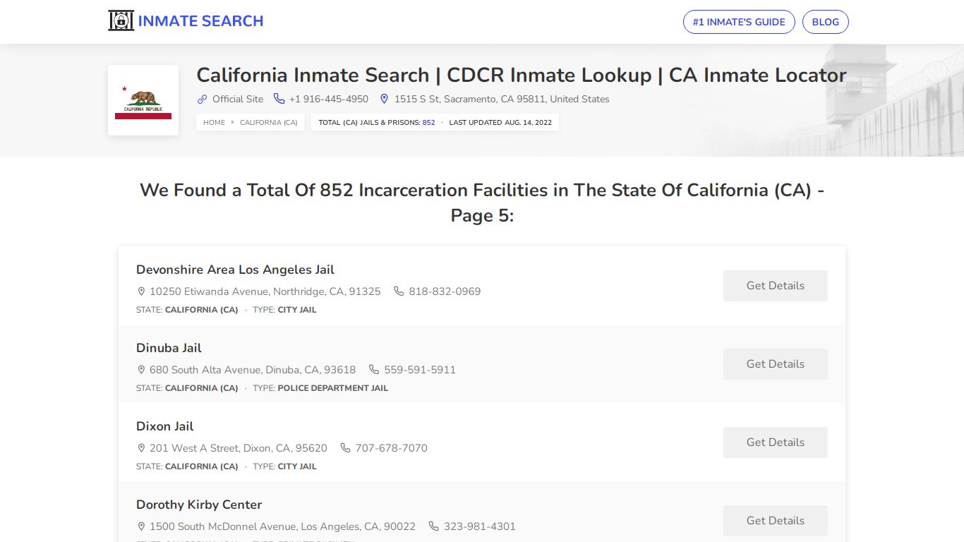 California Inmate Search | CDCR Inmate Lookup | CA Inmate ...